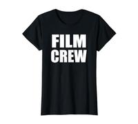 Film Crew Bold Plain Text Print On Back Value Graphic T-Shirt, Women, Black, M