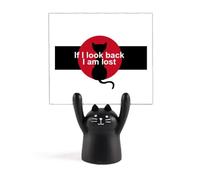 Film Dialogue Never Look Back Memo Holder Cartoon Black Cat Stand Decoration