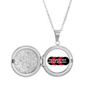 Film Dialogue Night Dark Terrors Locket Necklace Hold Picture Jewelry Birthday Gift