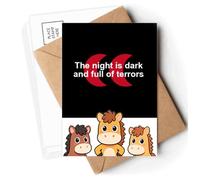 Film Dialogue Night Dark Terrors Postcards Envelopes Cards Mailing Year Horse