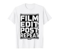 Film Edit Post Repeat Burned Out Content Creator Cycle T-Shirt