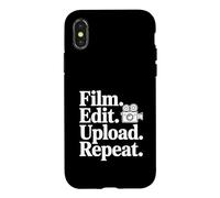 Film Edit Upload Repeat Creative Video Maker Case for iPhone X/XS