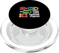 Film Edit Upload Repeat Creator Life PopSockets PopGrip for MagSafe