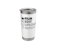 Film Edit Upload Repeat Stainless Steel Insulated Tumbler