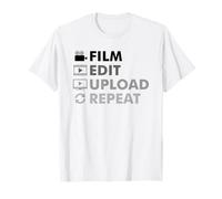 Film Edit Upload Repeat T-Shirt
