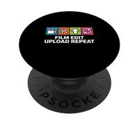 Film Edit Upload Repeat Video Creator Life PopSockets Adhesive PopGrip