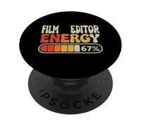 Film Editor Energy 67 Percent Funny Job Title Humor PopSockets Adhesive PopGrip