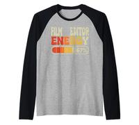 Film Editor Energy 67 Percent Funny Job Title Humor Raglan Baseball Tee