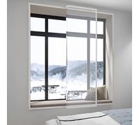 Film for Winters Window Transparent Thermal,Home Insulation Kit Curtain for Kitchen Bedroom,Keep Cold Out Self-Adhesive Easy to Open for Ventilation
