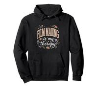 Film Making Is My Therapy Floral Boho Pullover Hoodie