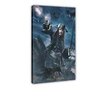 Film Pirates of The Caribbean Johnny Depp Poster 19 Canvas Poster Bedroom Decor Sports Landscape Office Room Decor Gift Frame-style 08x12inch(20x30cm)
