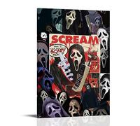Film Scream Ghost Face ArtCanvas Poster Decorative Painting Canvas Wall Posters And Art Picture Print Modern Family Bedroom Decor Posters 08x12inch(20x30cm)