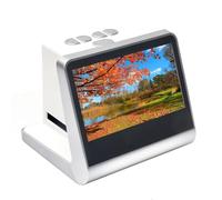 Film Slide Scanner, Mini Film Slide Projector with 5 In LCD Screen, Converts 35mm 135 110 126 and Super 8 Films/Slides/Negatives To JPEG Photos, Fast Conversion and Adjustabel Brightness, for Home