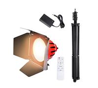 Film Spotlight Photography Studio Lighting, Red Head Continuous Video Spotlight with Light Stand, 3000K-6500K Dimmable Fill Light for Youtube Photo Video Studio Portrait Shooting, 1 Set