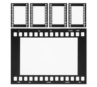 Film Strip Picture Frame 5pcs Collage for 6 Inch Photos | Vintage Black Paper Design, Easy DIY Installation, Gallery Wall Frame Set for Camera Lovers
