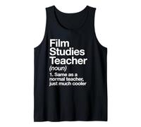 Film Studies Teacher Definition Fun Back to School First Day Tank Top