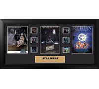 FILMCELLS Star Wars Original Trilogy 20” x 11” Framed Movie Presentation - Six 35 mm with Certificate of Authenticity