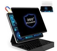 FILMEXT Magnetic 360° Privacy Screen Protector for iPad Pro 12.9 M2 M1 2021/2020/2018 (iPad Pro 12.9 6th/5th/4th/3rd Gen),Removable iPad Pro Anti Glare Anti-Spy Screen Filter[4 Way Privacy Filter]