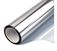 FILMGOO One Way Window Film Privacy Mirror Tint Glass Door Vinyl Stickers Paper Static Cling (17.5 Inch x 15.7 Feet, Silver)
