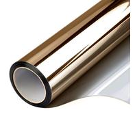 FILMGOO Window Film One Way Mirror Film Daytime Privacy Static Non-Adhesive Decorative Heat Control Anti UV Window Tint for Home and Office (Tee Silver, 90 * 1000CM)