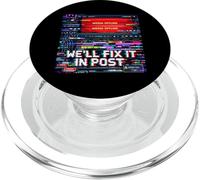 Filmmaker We'll Fix It In Post Video Editor Glitch Art PopSockets PopGrip for MagSafe
