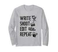 Filmmaker Write Shoot Edit Repaeat Cinematography Filmmaking Long Sleeve T-Shirt