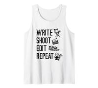 Filmmaker Write Shoot Edit Repaeat Cinematography Filmmaking Tank Top