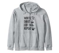 Filmmaker Write Shoot Edit Repaeat Cinematography Filmmaking Zip Hoodie