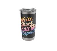 Filmmaker Write Shoot Edit Repeat Stainless Steel Insulated Tumbler