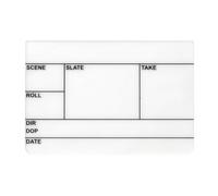 Filmsticks Acrylic Board SMALL UK/EU Layout, 190 x 129 mm, Premium Wipe-Clean Film Slate Board, Professional Replacement Clapperboard Board for Film & TV Production