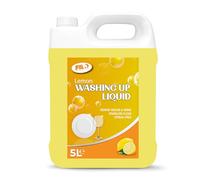 FILO Concentrated Lemon 5 litre Washing up Liquid, Dishwashing Liquid, Grease Cleaner, Tough Stain Remover & Dirt, Detergent Kitchen, Antibacterial, Natural & Household Cleaning, Eco-Friendly.