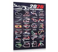 FILOEEX 2026 Formula 1 Event Poster, Race Schedule with Formula Racing Track Layouts Wall Art Print - Gifts for F1 Fans, for Home, Men Garages, Offices And Game Rooms Decor