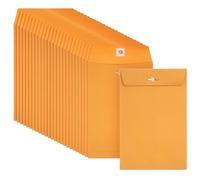 FILOEEX 25Pcs Clasp Envelopes Envelope with Clasps Closure 6"x9" Tear Resistant Kraft Envelopes for Mailing Letters,Documents,Photos,Invitations