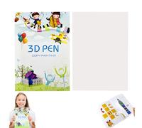 FILOEEX 3D Printing Pen Drawing Book with 40 Patterns, 3D Graffiti Stencils Book Gift for Kids, Reusable Tracing Templates, Beginner-Friendly 3D Pen Art Craft for Children, Drawing Teaching Tools