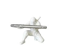 FILOEEX 3D Printing Samurai Pen Holder, Ninja Warrior Pen Holder for Desk, Creative Cool Executive Office Gadget, Unique Pencil Storage Rack for Men, Gamers & History Fans (White)