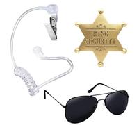 FILOEEX Agent Accessories Set,Agent Costume Accessories Set,Secret Agent Fancy Dress Kit for Adults Carnival Halloween Cosplay Dress up Party (MIX B)