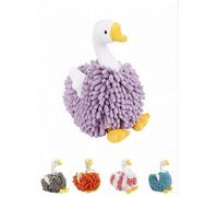FILOEEX New Cute Swan Shaped Chenille Hand Towel, Duck Hands Towels for Bathroom Kitchen Home Decor, Soft Fluffy Animal-Themed Towel with Hanging Loop, Highly Absorbent (Purple)