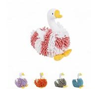 FILOEEX New Cute Swan Shaped Chenille Hand Towel, Duck Hands Towels for Bathroom Kitchen Home Decor, Soft Fluffy Animal-Themed Towel with Hanging Loop, Highly Absorbent (Pink White)