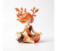 FILOEEX Serenity Growth | Inner Harmony Sculptural Figurine - Meditation Statue, Abstract Resin Art for Living Room Bedroom Desk, Mindfulness Yoga Decor, Relaxation Gift (B)