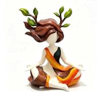 FILOEEX Serenity Growth | Inner Harmony Sculptural Figurine - Meditation Statue, Abstract Resin Art for Living Room Bedroom Desk, Mindfulness Yoga Decor, Relaxation Gift (A)