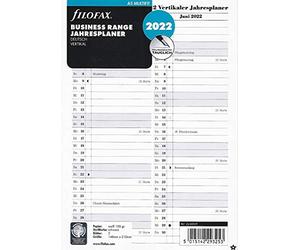 Filofax 2022 A5 Year Planner Folding Calendar Leporello DEU Vertical 22-68549