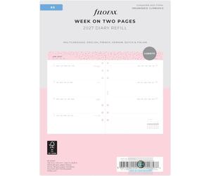 Filofax 2027 A5 Diary - Week On Two Pages - Confetti Design - Refill 68591