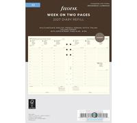 Filofax 2027 A5 Diary - Week On Two Pages - Luxury Cream - Refill 68513