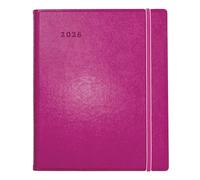 Filofax® 2027 Monthly Planner, 17 Months, August 2026 to December 2027, Twin-Wire Binding, Bilingual, 10.875" x 8.5", Fuchsia (C1811003)