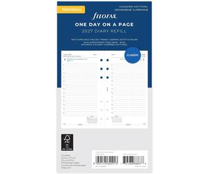 Filofax 2027 Personal Diary One Day per Page Appointment (Multi- Language) 68442