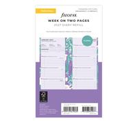 Filofax Personal Illustrated Floral Week on 2 Pages 2027 Diary Pack 27-6341