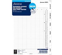 FILOFAX 24-68544 Calendar Insert 2024 A5 1 Month / 2 Pages Tabbed