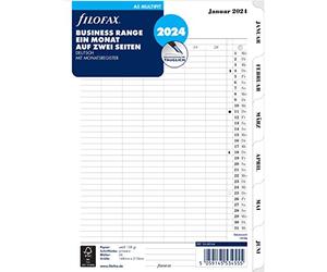 FILOFAX 24-68544 Calendar Insert 2024 A5 1 Month / 2 Pages Tabbed