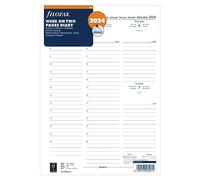 Filofax A4 Week on Two Pages 5 Language Appointments 2024 Diary, White