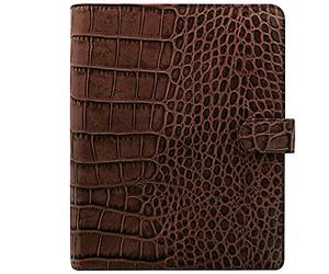 Filofax A5 Classic Croc Organiser - Chestnut